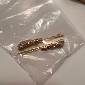 flower gem hair clips